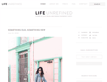Tablet Screenshot of lifeunrefined.com
